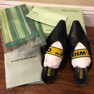 Off-White c/o Virgil Abloh Scarf Slide Flats 37